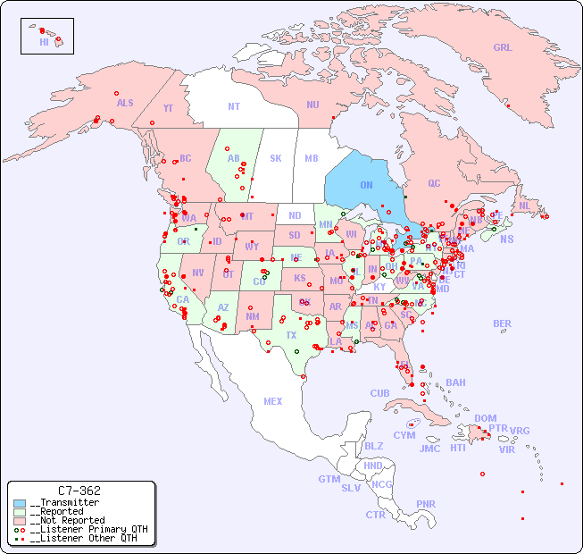 __North American Reception Map for C7-362