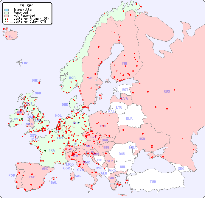 __European Reception Map for 2B-364
