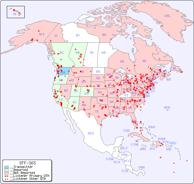 __North American Reception Map for SFF-365