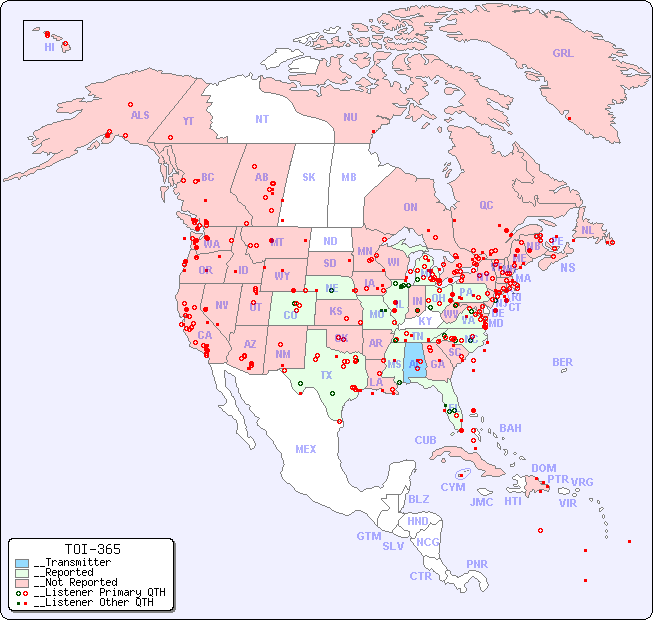 __North American Reception Map for TOI-365
