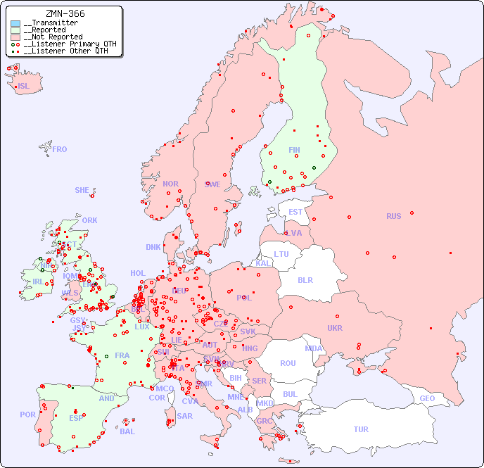 __European Reception Map for ZMN-366