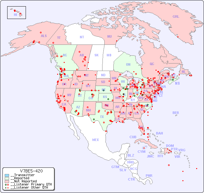 __North American Reception Map for V7BE5-420