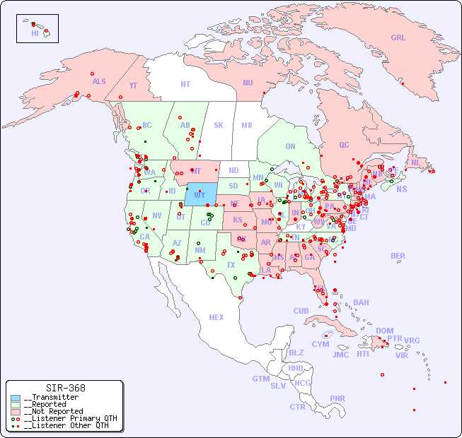 __North American Reception Map for SIR-368