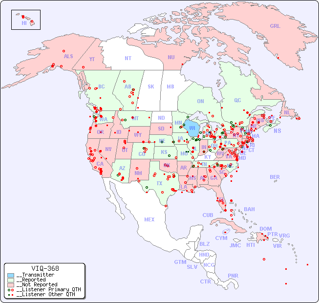 __North American Reception Map for VIQ-368