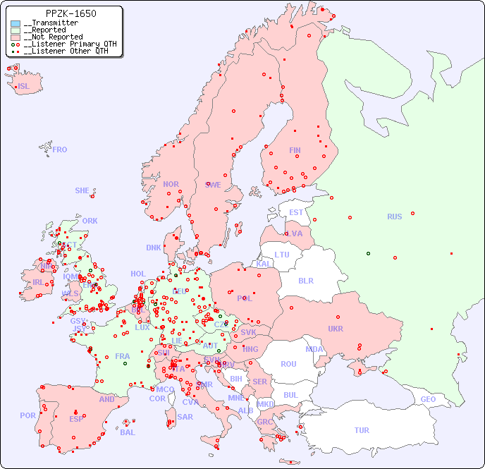 __European Reception Map for PPZK-1650