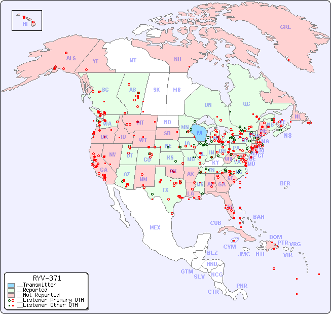 __North American Reception Map for RYV-371