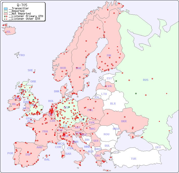 __European Reception Map for Q-705