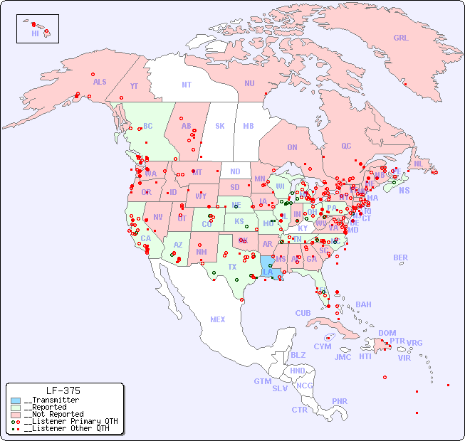 __North American Reception Map for LF-375