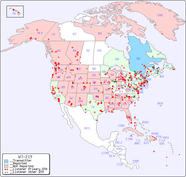 __North American Reception Map for W7-219