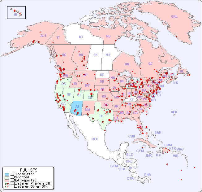 __North American Reception Map for PUU-379