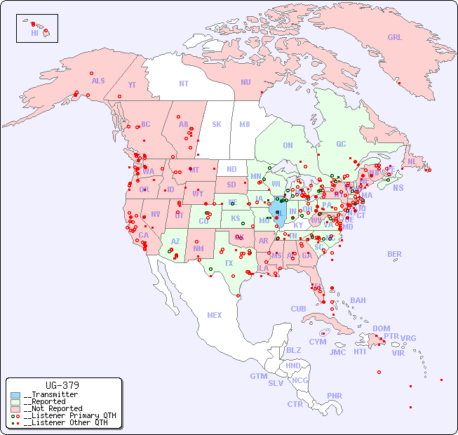 __North American Reception Map for UG-379