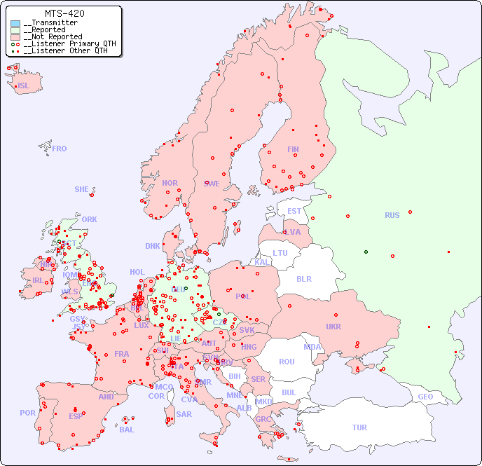 __European Reception Map for MTS-420
