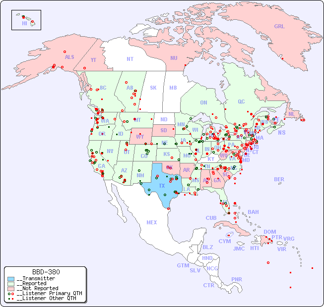 __North American Reception Map for BBD-380
