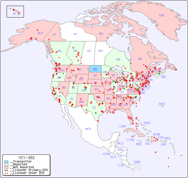 __North American Reception Map for VCY-382
