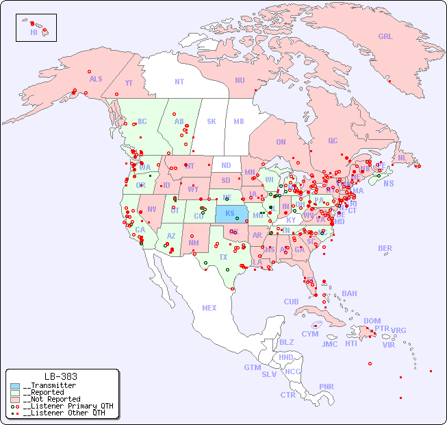 __North American Reception Map for LB-383
