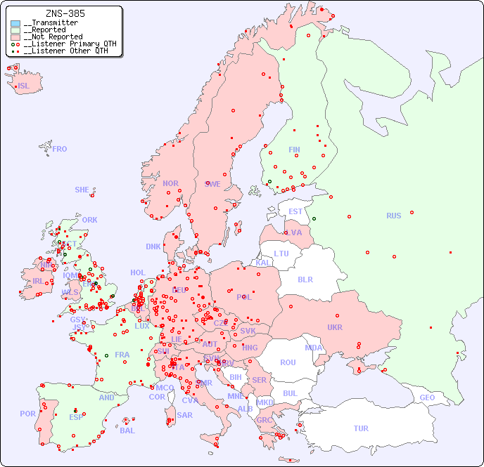 __European Reception Map for ZNS-385