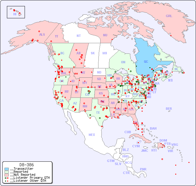 __North American Reception Map for D8-386