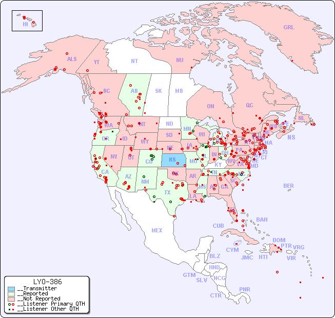 __North American Reception Map for LYO-386