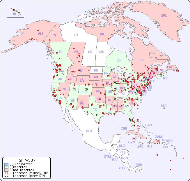 __North American Reception Map for SPP-387