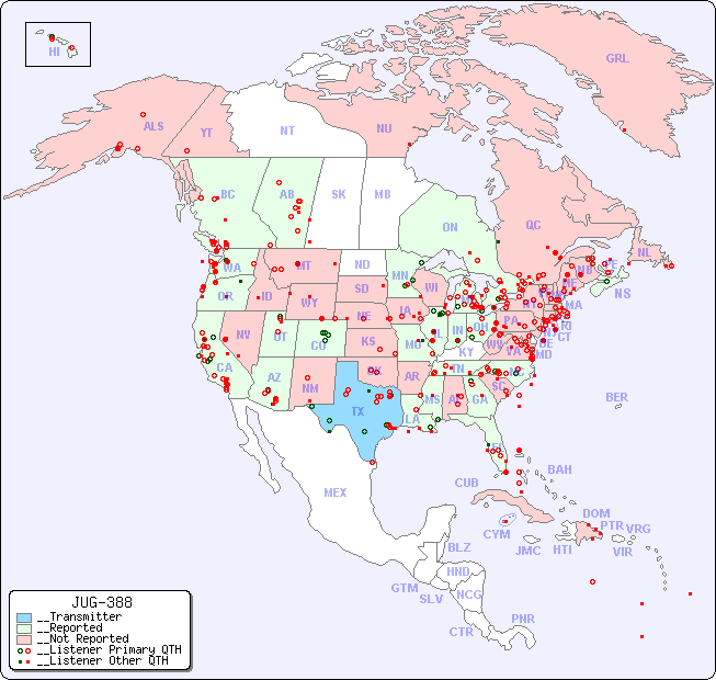 __North American Reception Map for JUG-388