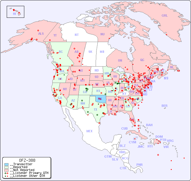 __North American Reception Map for OFZ-388