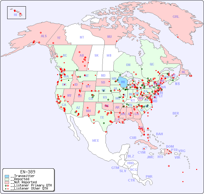 __North American Reception Map for EN-389