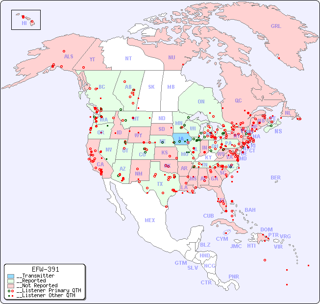 __North American Reception Map for EFW-391
