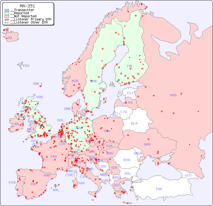 __European Reception Map for MA-391