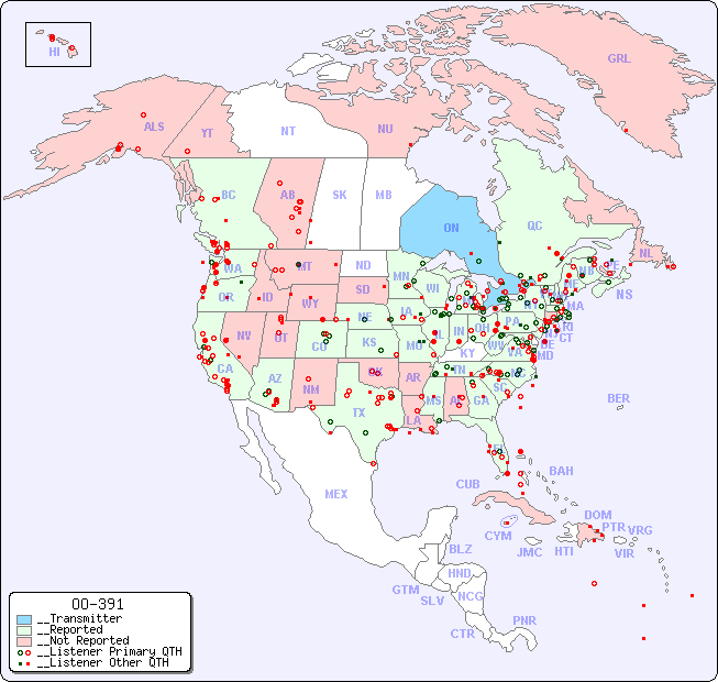 __North American Reception Map for OO-391