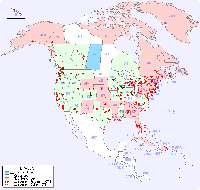 __North American Reception Map for L7-395