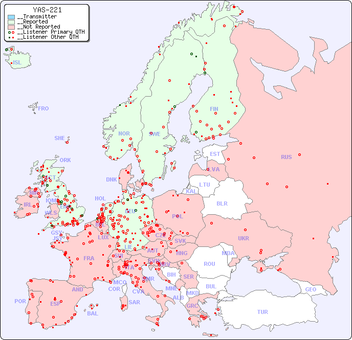 __European Reception Map for YAS-221