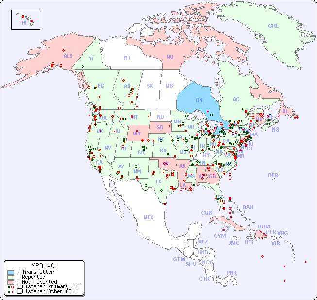 __North American Reception Map for YPO-401