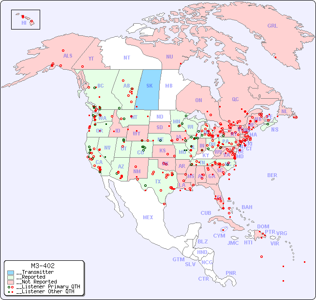 __North American Reception Map for M3-402