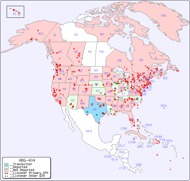__North American Reception Map for ABG-404