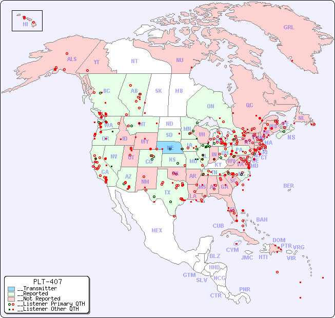 __North American Reception Map for PLT-407