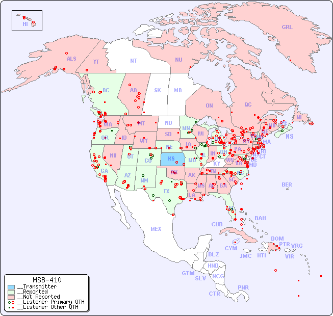 __North American Reception Map for MSB-410