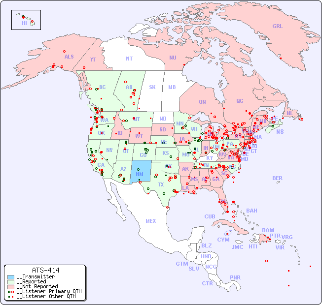 __North American Reception Map for ATS-414