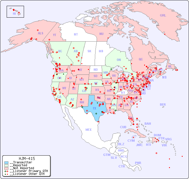 __North American Reception Map for HJM-415