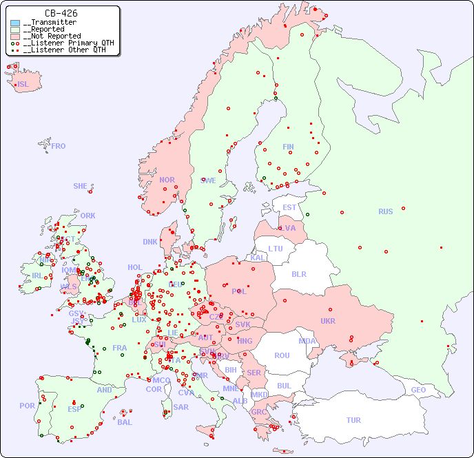 __European Reception Map for CB-426