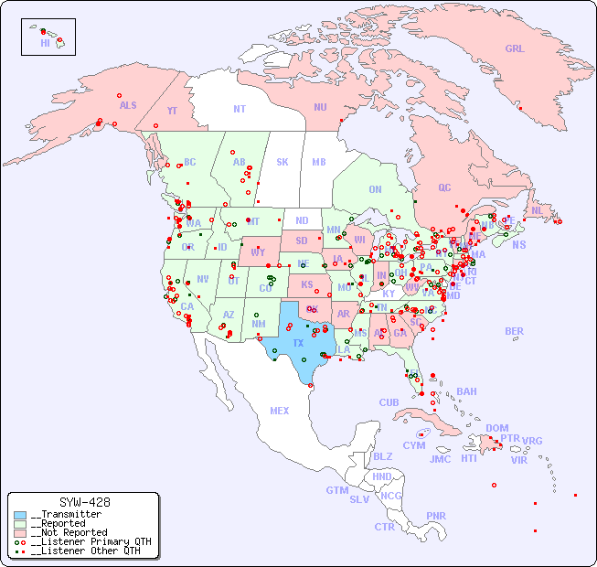 __North American Reception Map for SYW-428