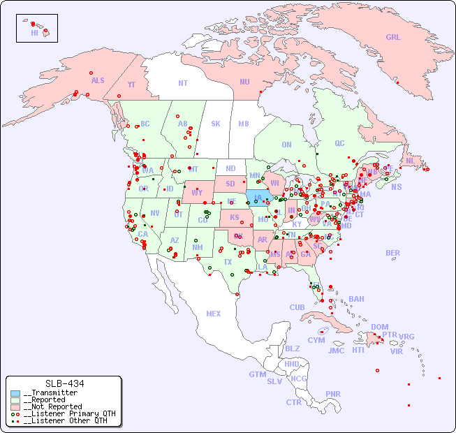 __North American Reception Map for SLB-434