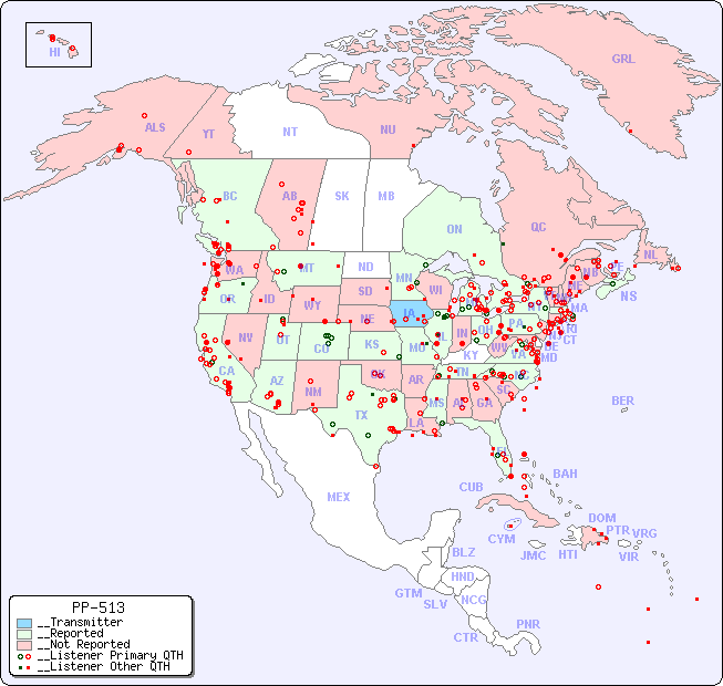 __North American Reception Map for PP-513