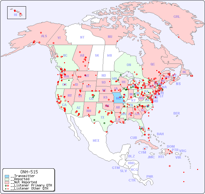 __North American Reception Map for ONH-515