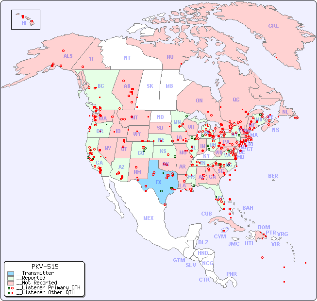 __North American Reception Map for PKV-515