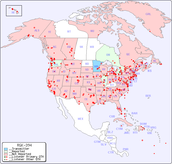 __North American Reception Map for RGK-394