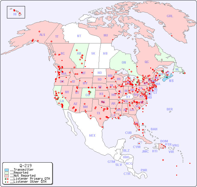 __North American Reception Map for Q-219