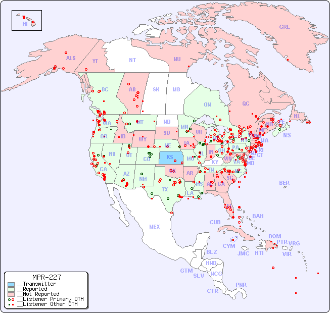 __North American Reception Map for MPR-227