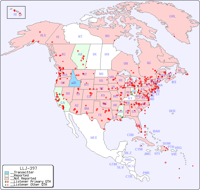 __North American Reception Map for LLJ-397