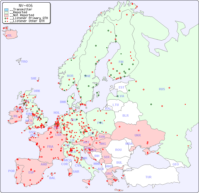 __European Reception Map for NV-406