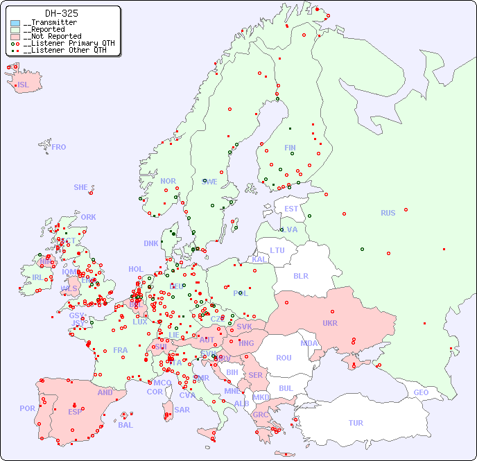 __European Reception Map for DH-325